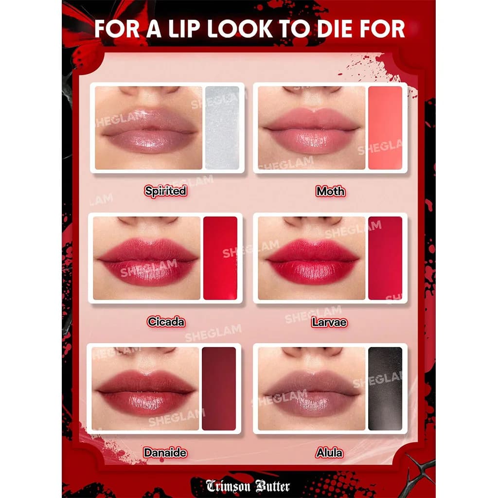 پالت رژ لب شیگلم پروانه ای crimson — تصویر ۴