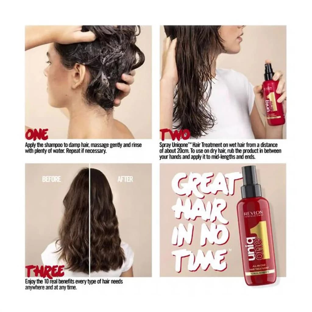 اسپری 10 کاره یونیک وان رولون قرمز revlon uniqe one spray — تصویر ۴