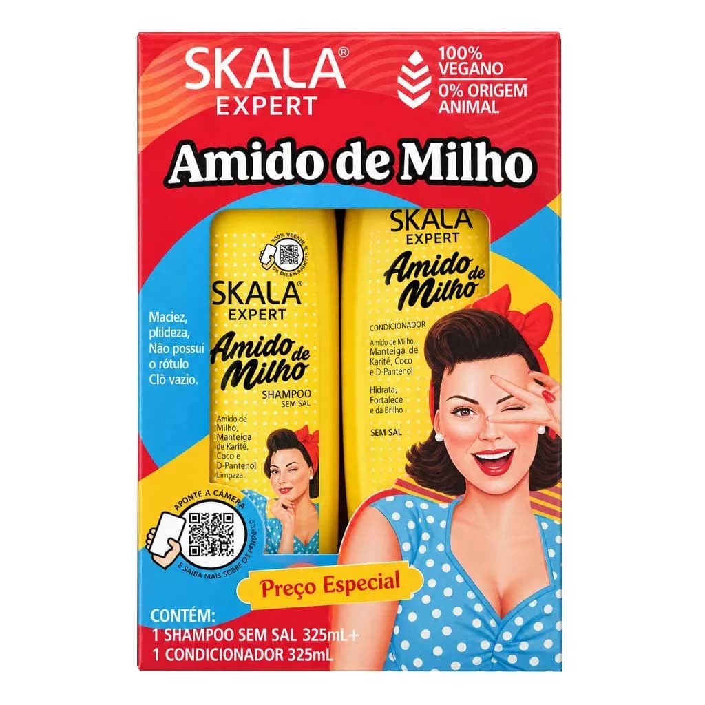 ست شامپو نرم کننده اسکالا Amido DE Milho SKALA EXPERT نشاسته ذرت