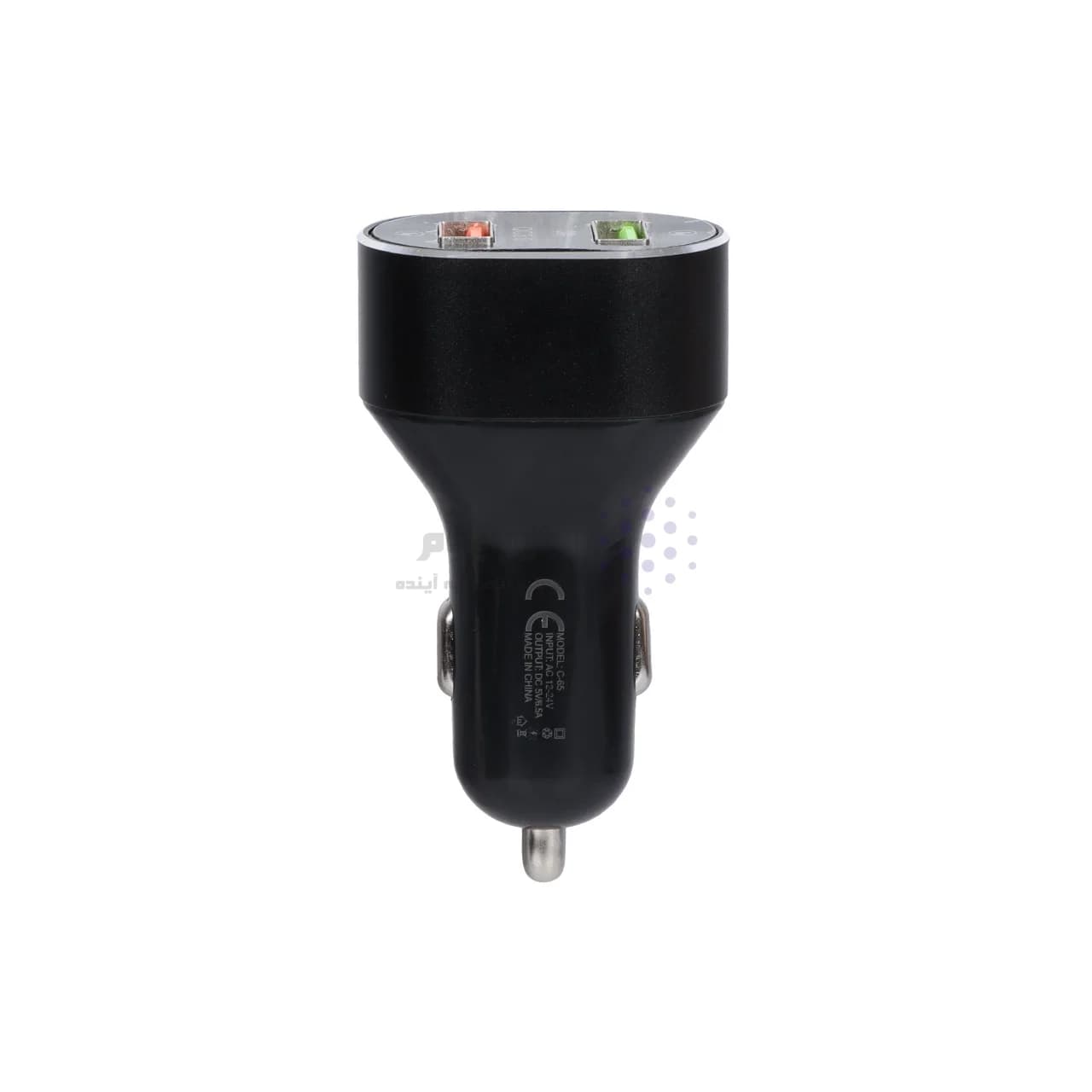شارژر فندکی فست دو پورت JBQ مدل C-65 33W همراه با کابل آیفون – مشکی (گارانتی یکساله رصاصی) — تصویر ۲