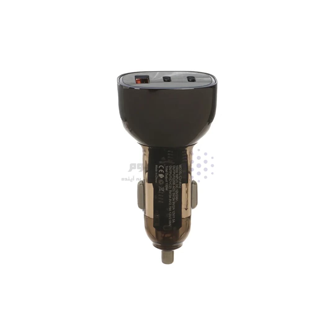شارژر فندکی PD و فست سه پورت JBQ مدل Road Rider C314942 100W به همراه کابل شارژ Type-C To Type-C – مشکی (گارانتی یکساله رصاصی) — تصویر ۲