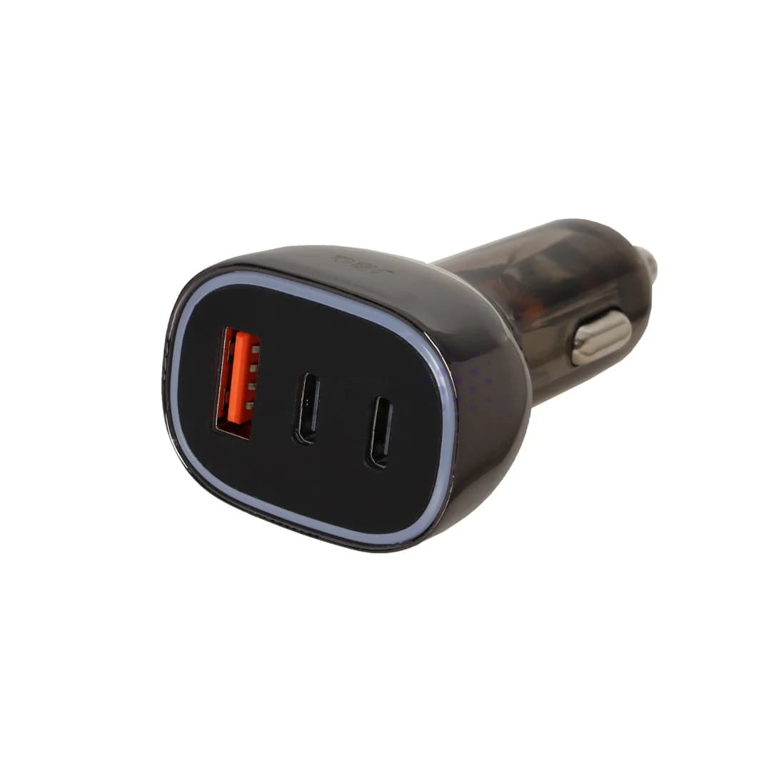 شارژر فندکی PD و فست سه پورت JBQ مدل Road Rider C314942 100W به همراه کابل شارژ Type-C To Type-C – مشکی (گارانتی یکساله رصاصی) — تصویر ۴