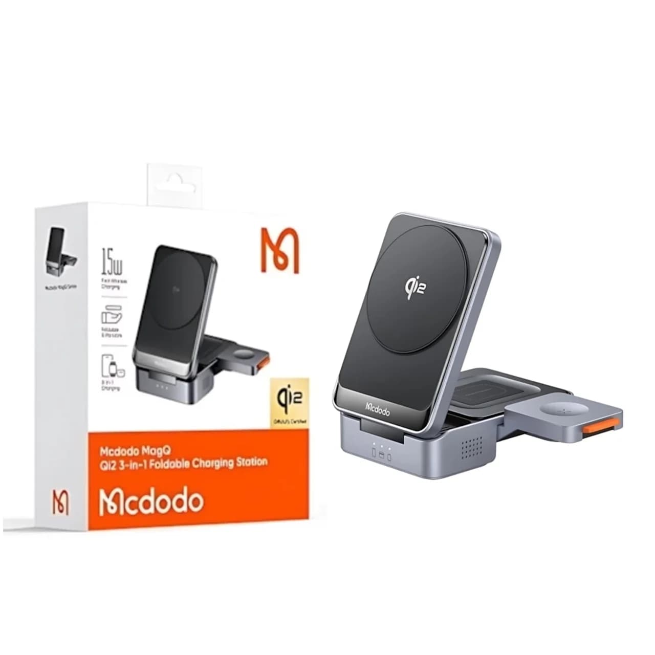 استند و شارژر وایرلس سه کاره Mcdodo مدل CH-519 – مشکی (گارانتی متین)