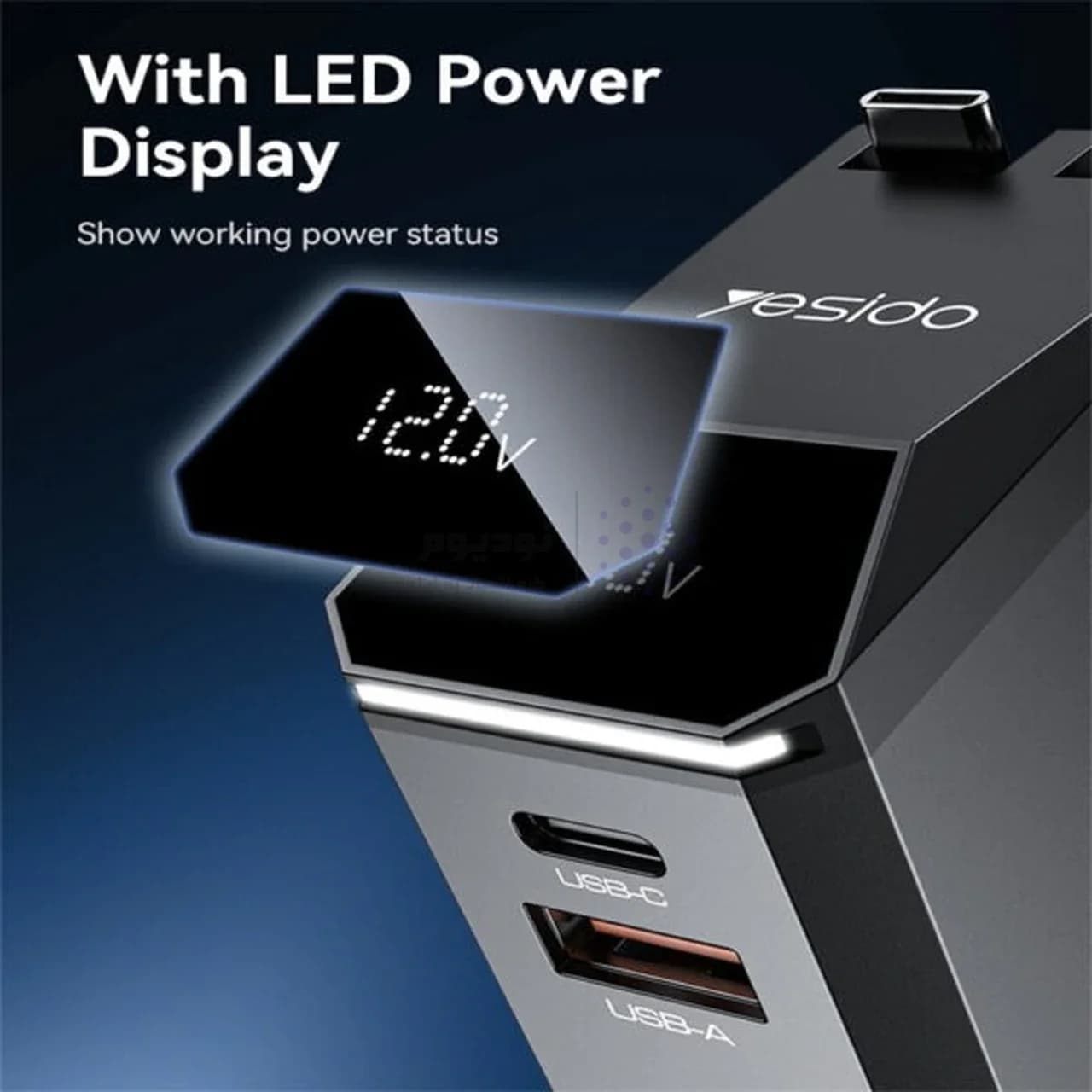شارژر فندکی PD و فست شارژ سه پورت Yesido مدل Y71 125W- مشکی (گارانتی 18 ماه تعویض نیکان همراه) — تصویر ۴