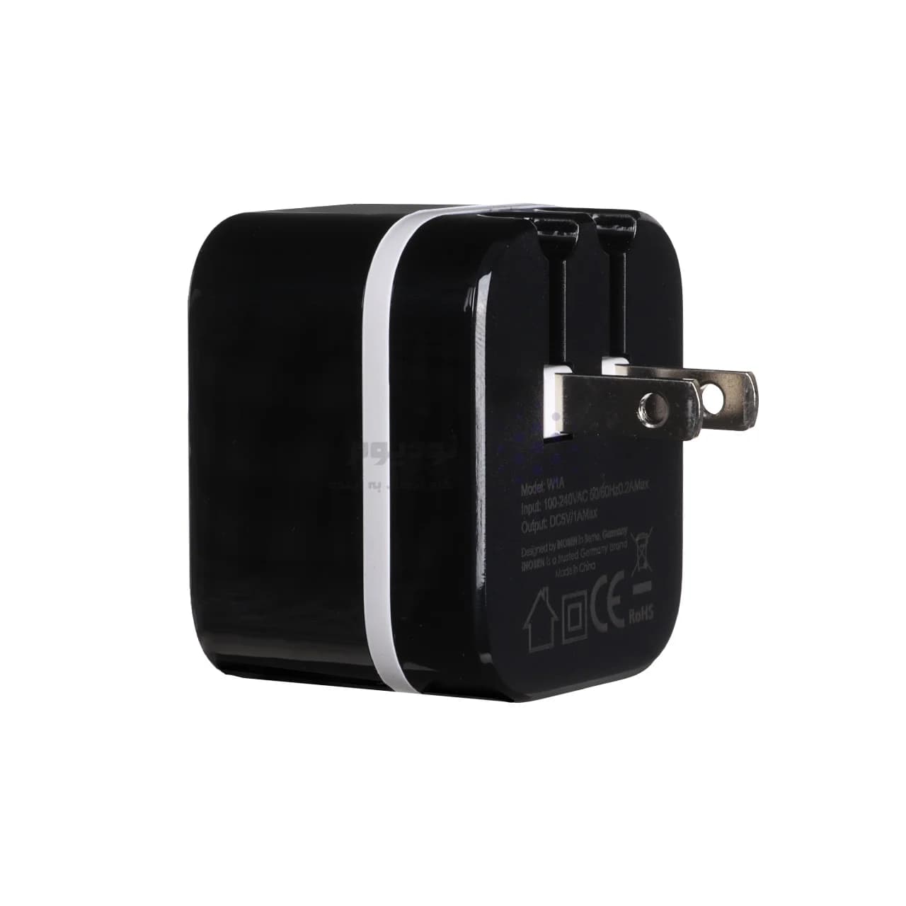 شارژر دیواری فست دو پورت iNOBEN مدل iCHARGE W34 – مشکی — تصویر ۴