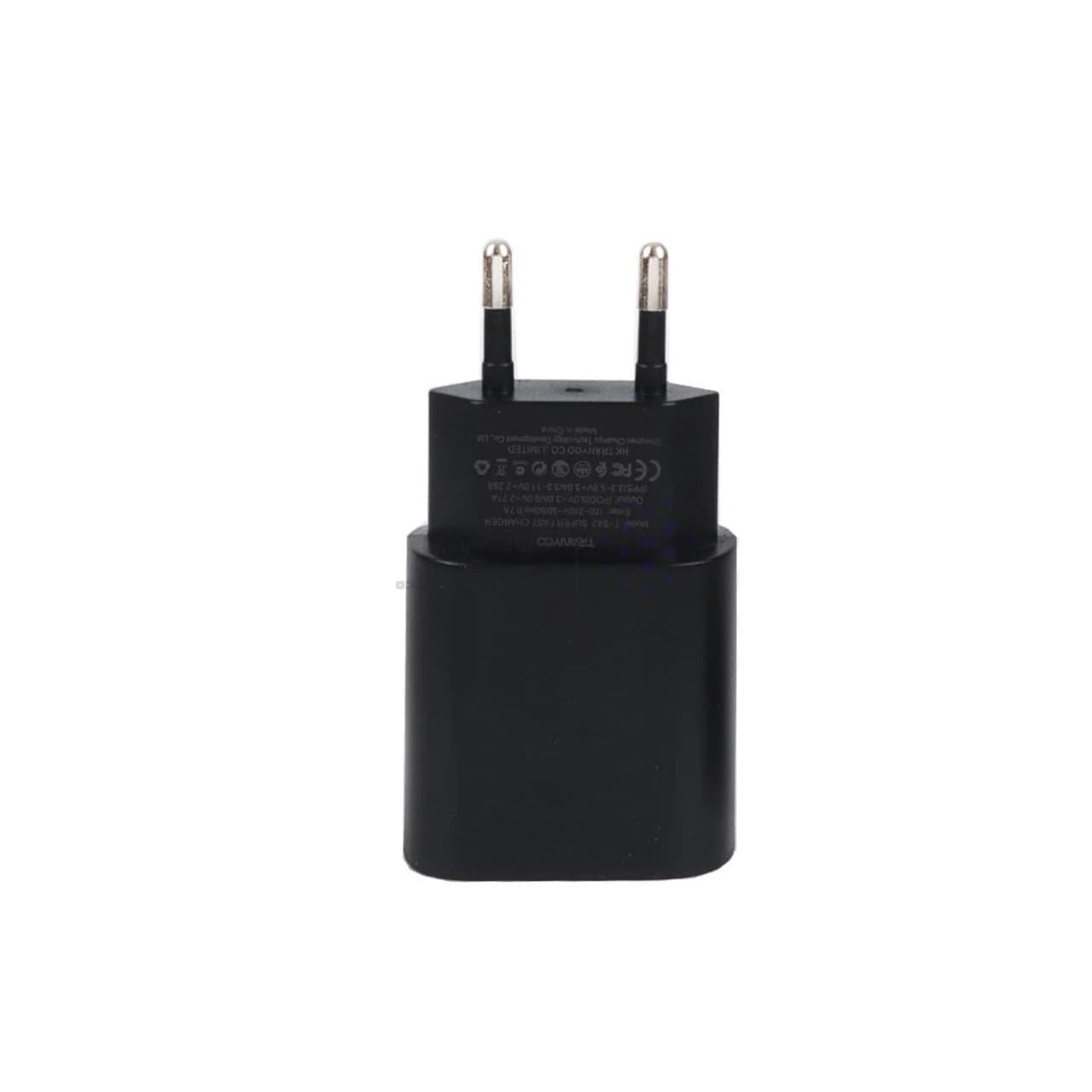 شارژر دیواری 25W فست و PD تک پورت Tranyoo مدل T-SA2C به همراه کابل شارژ Type-C To Type-C – مشکی — تصویر ۲