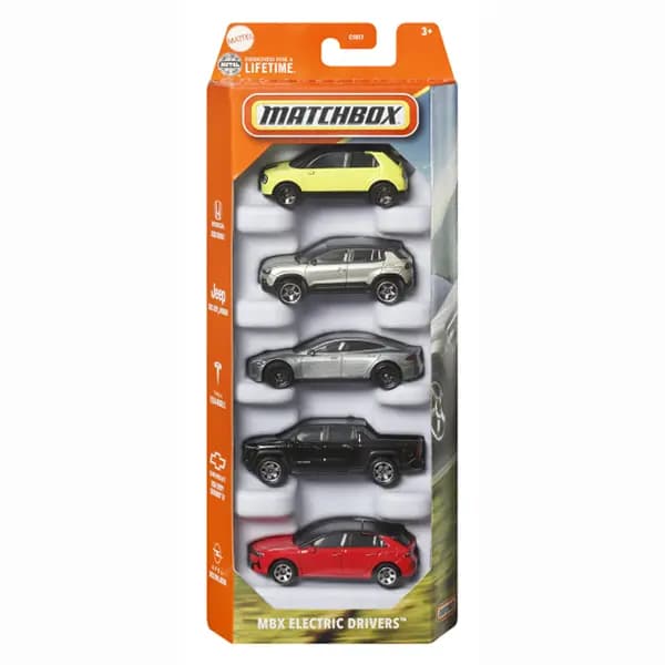 بسته پنج‌عددی ماشین فلزی Matchbox Electric Drivers کد JBX18