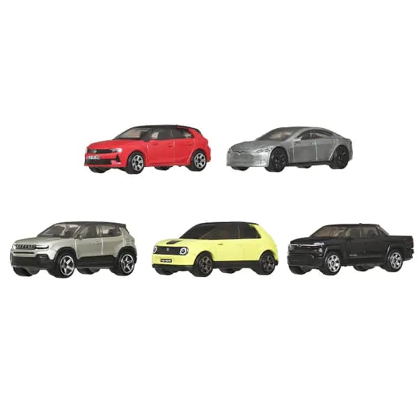 بسته پنج‌عددی ماشین فلزی Matchbox Electric Drivers کد JBX18 — تصویر ۲