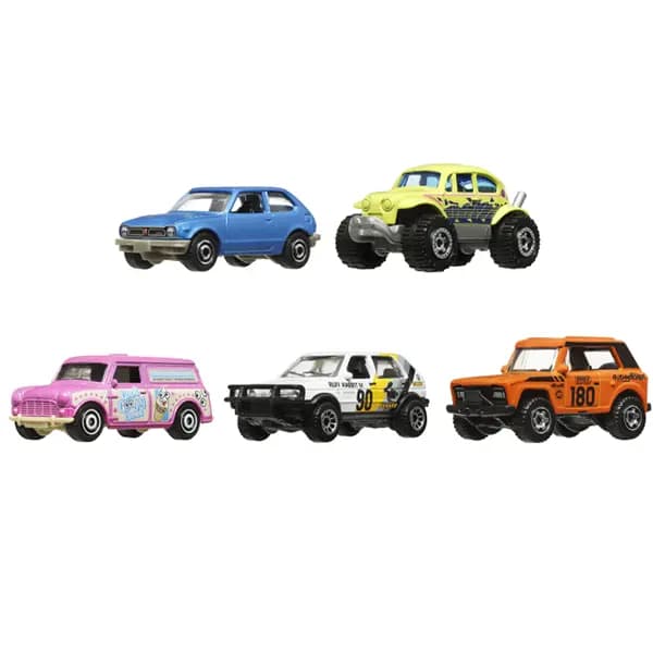 بسته پنج‌عددی ماشین فلزی Matchbox MBX Retro کد JBX36 — تصویر ۲