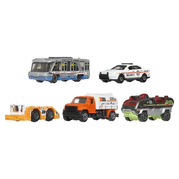 بسته پنج‌عددی ماشین فلزی Matchbox Airport II کد JBX23 — تصویر ۲
