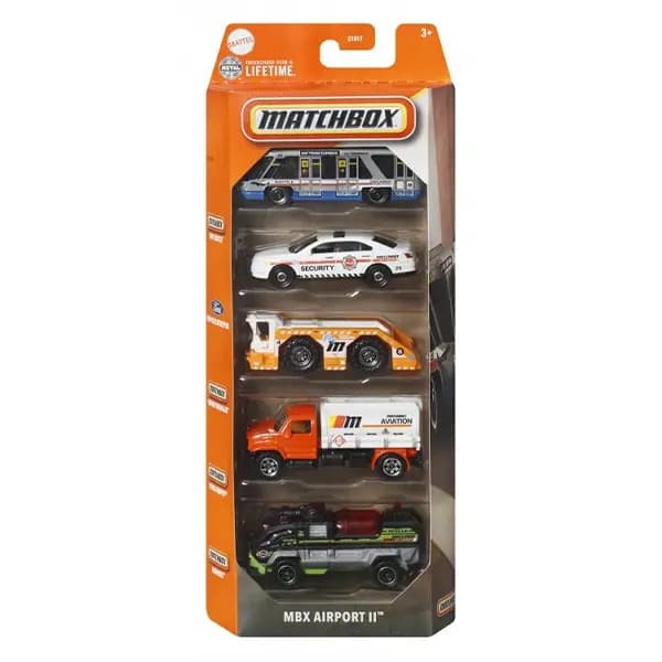 بسته پنج‌عددی ماشین فلزی Matchbox Airport II کد JBX23