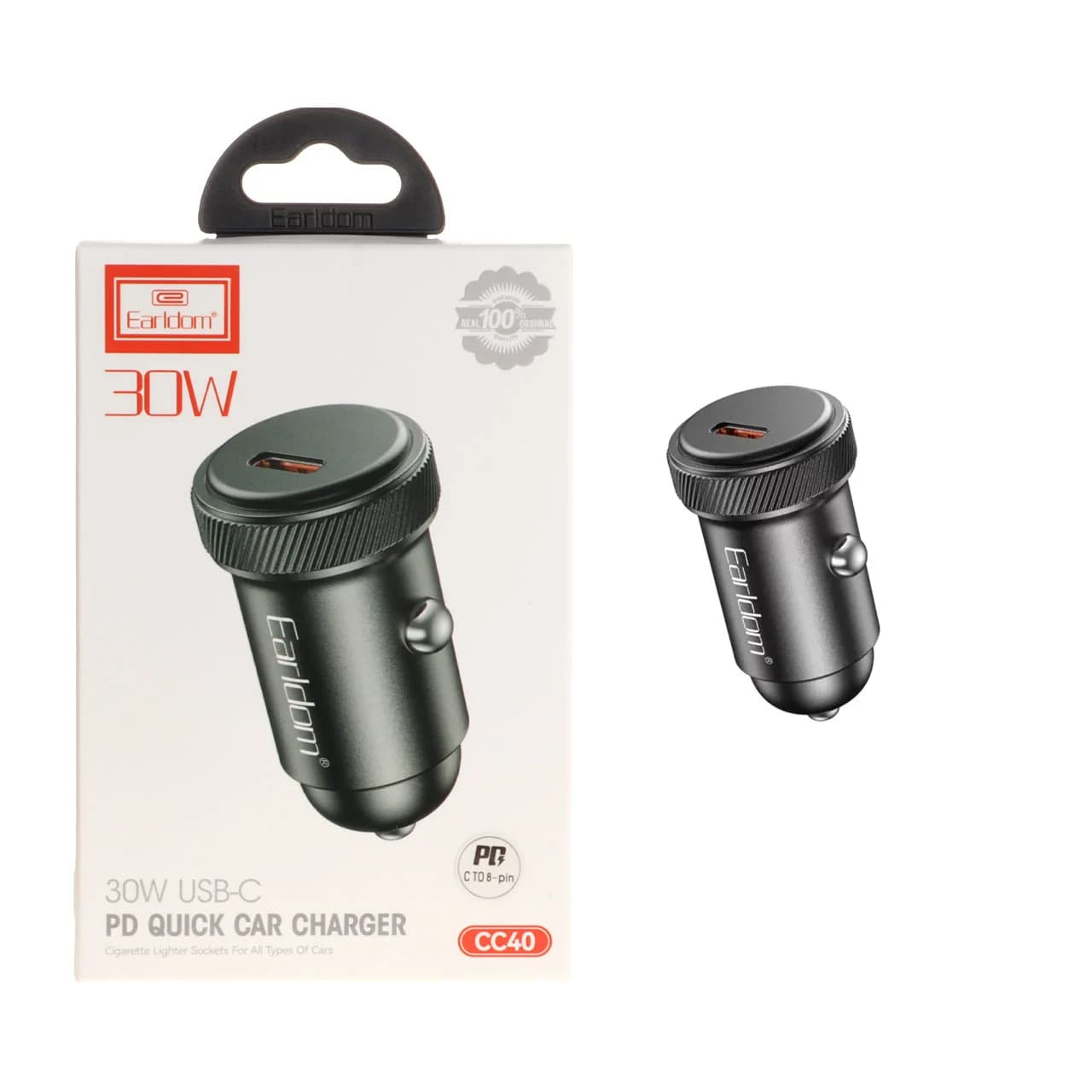 شارژر فندکی PD و فست تک پورت Earldom مدل CC40 – مشکی