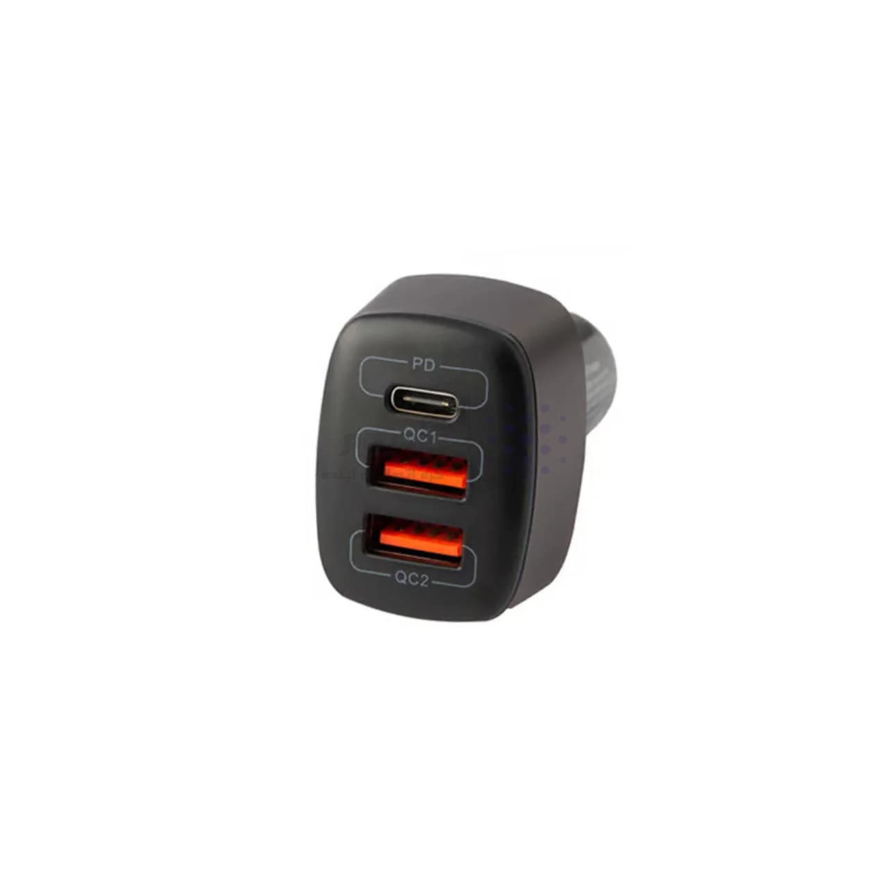 شارژر فندکی 56W فست و PD سه پورت Hatron مدل HCC3210PQ به همراه کابل شارژ Type-C to Type-C – مشکی — تصویر ۲