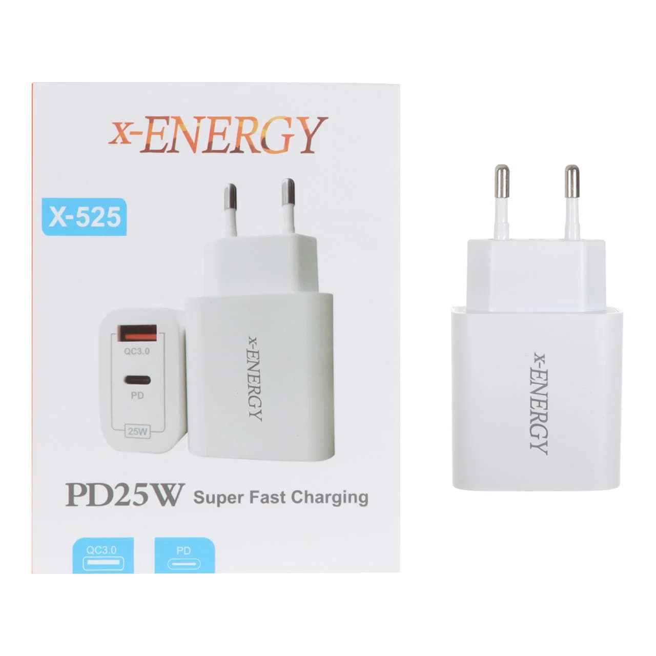 شارژر دیواری فست و PD دو پورت X-Energy مدل X-525 25W – سفید (گارانتی IPM)