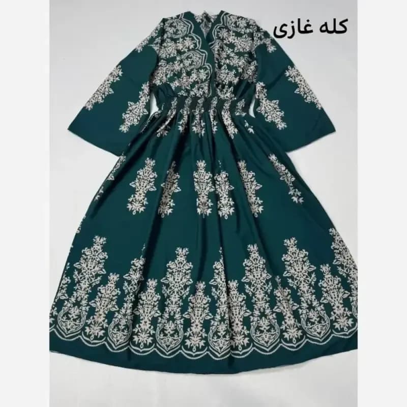 پیراهن ساحلی ترمه فلور بوگاتی فری سایز پرچین تمام کلوش