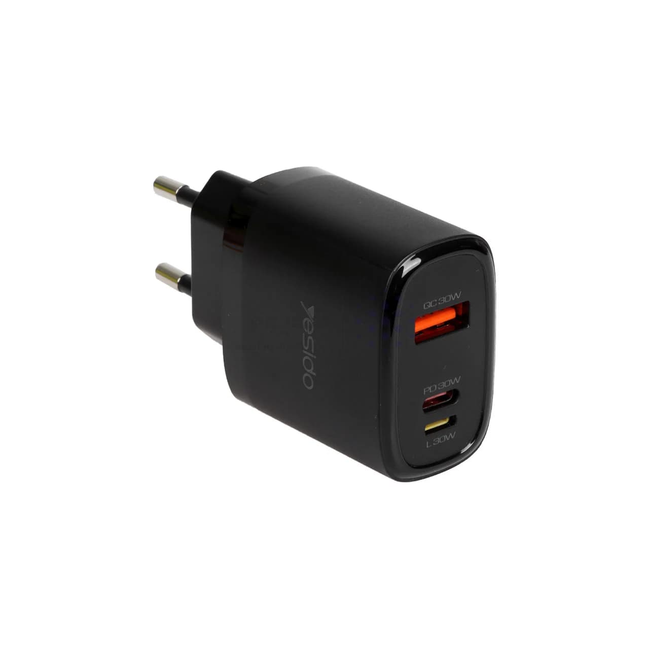 شارژر دیواری فست و PD سه پورت Yesido مدل YC52 30W به همراه کابل شارژ Type-C To Lightning – مشکی (گارانتی 18 ماه تعویض نیکان همراه) — تصویر ۲