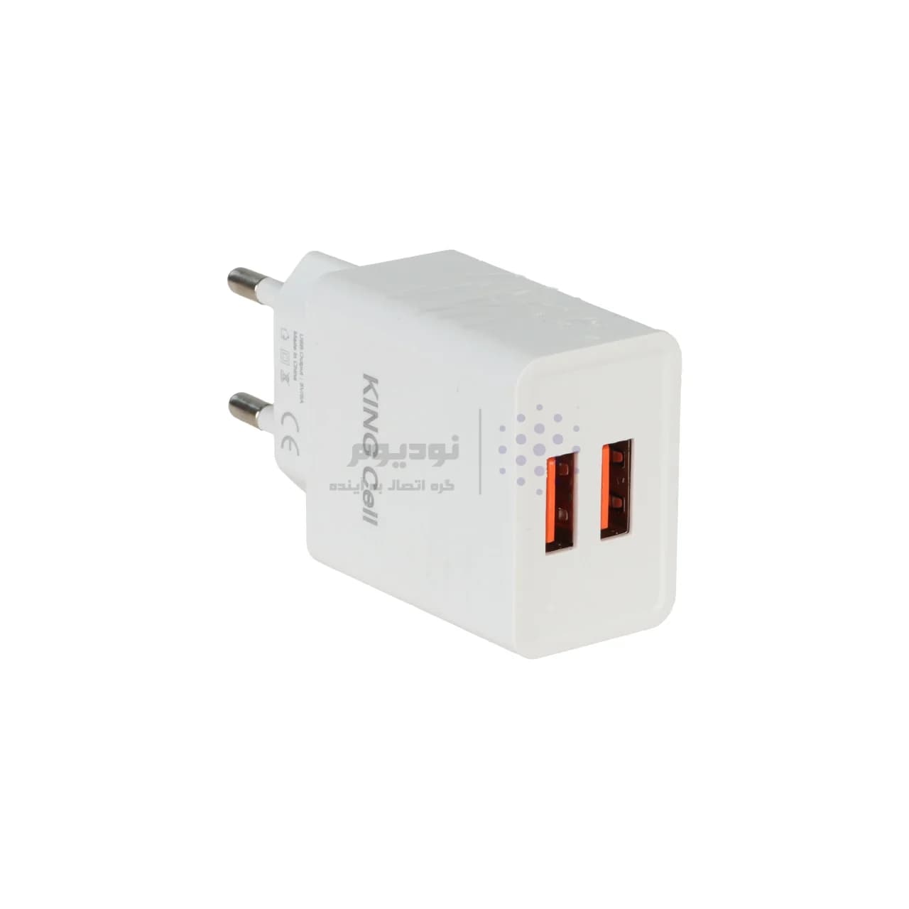 شارژر دیواری فست دو پورت King Cell مدل MB007 – سفید – ASP (گارانتی شش ماهه آروین) — تصویر ۲