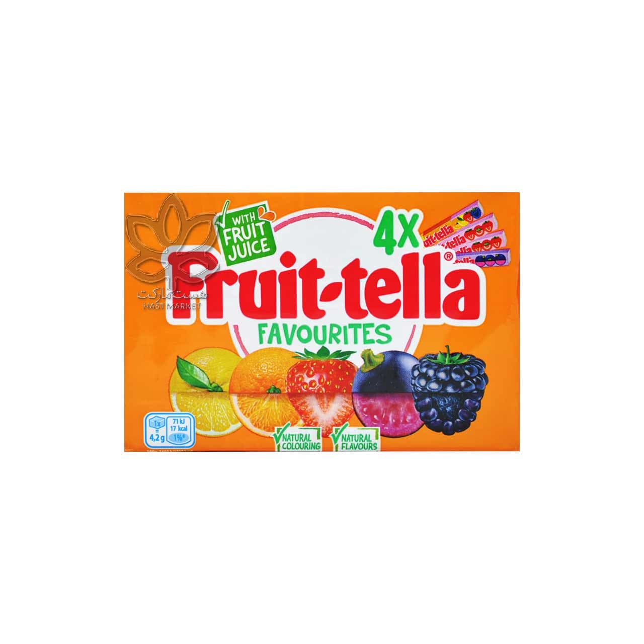 پک چهار تایی تافی میوه مخلوط ۱۶۵ گرم فروتلا – fruittella