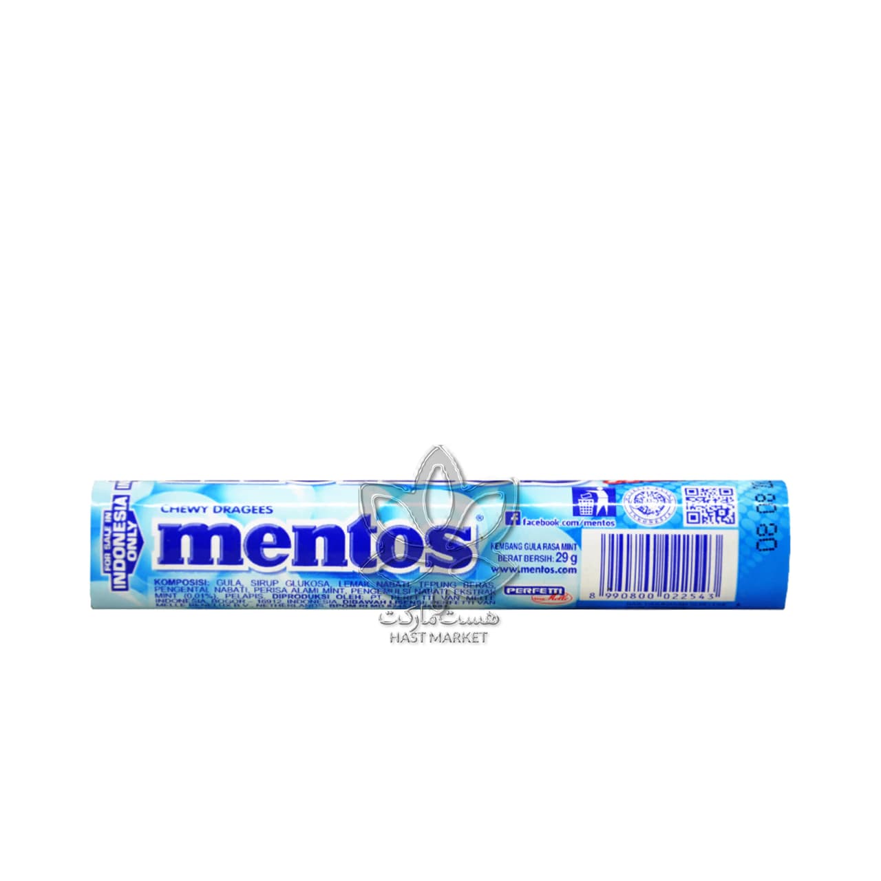 دراژه نعنایی ( خوشبو کننده دهان ) ۳۰ گرم منتوس – mentos — تصویر ۲