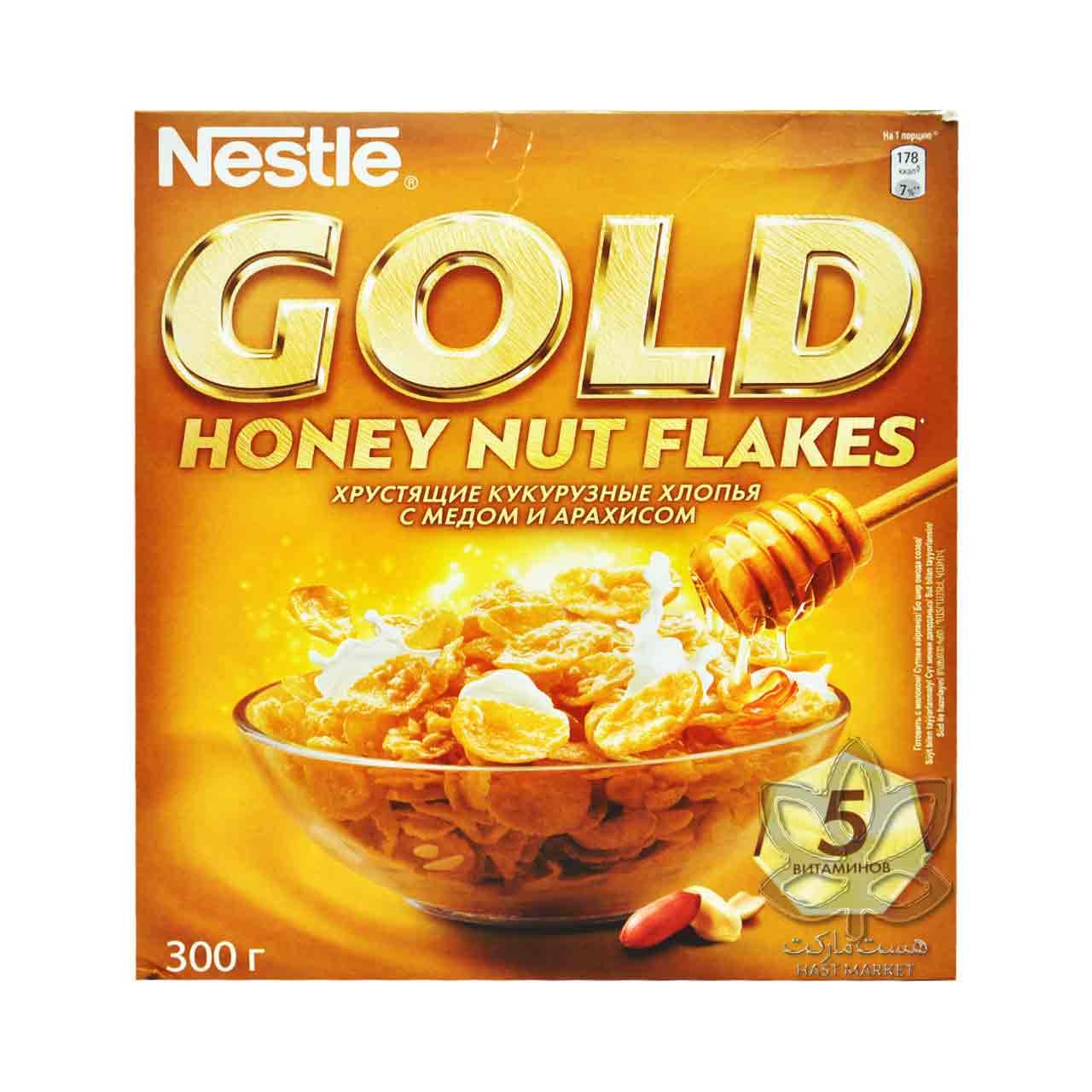 غلات صبحانه ( کورن فلکس ) هانی نات ۳۰۰ گرم گلد نستله – nestle