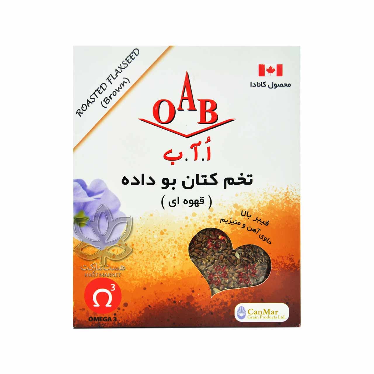 تخم کتان بو داده ( قهوه ای ) ۲۰۰ گرم OAB