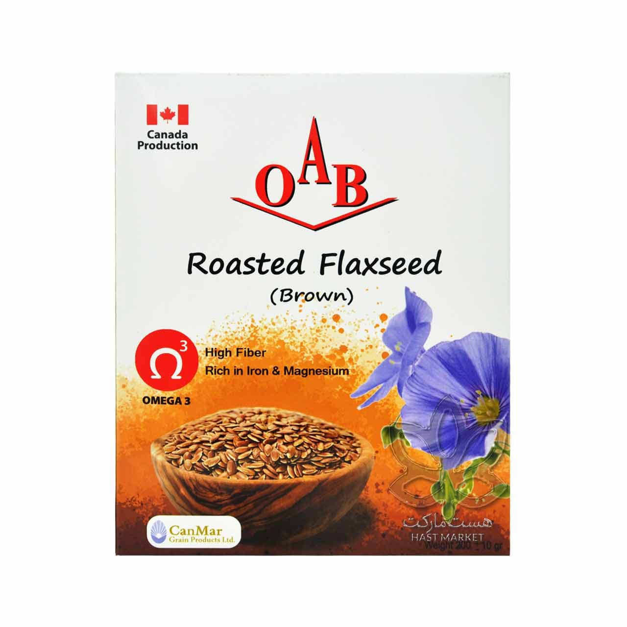 تخم کتان بو داده ( قهوه ای ) ۲۰۰ گرم OAB — تصویر ۳