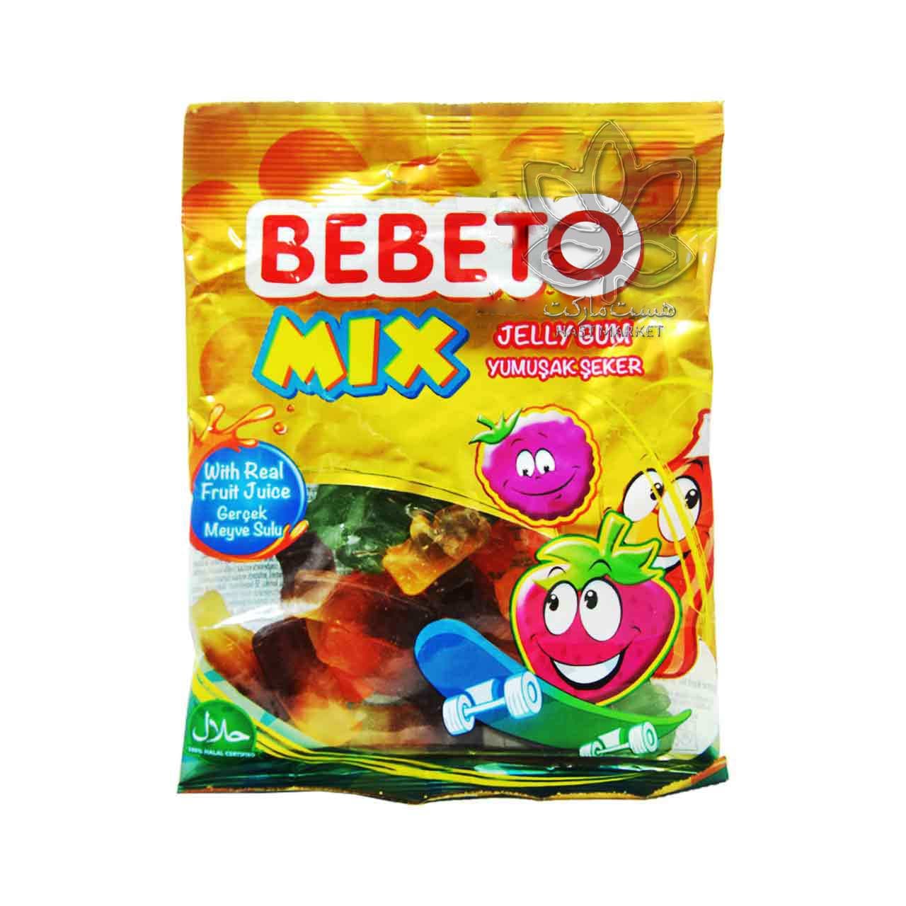 پاستیل مخلوط ( میکس ) ۸۰ گرم ببتو – bebeto