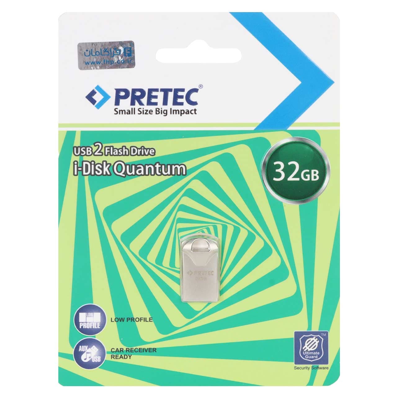 فلش مموری Pretec USB2.0 مدل Quantum ظرفیت 32GB – نقره ای (گارانتی فراگامان)