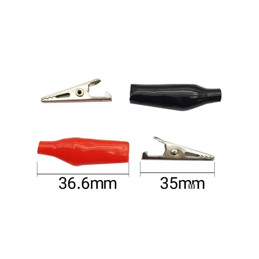 گیره سوسماری متوسط مدل Medium Alligator Clip مجموعه دو عددی — تصویر ۲