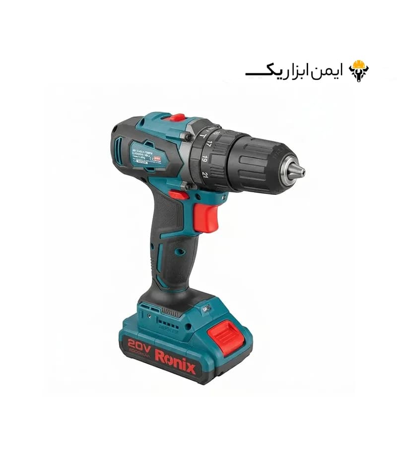 دریل پیچ گوشتی شارژی 13 میلی متری 20 ولت رونیکس (Ronix) مدل 8900