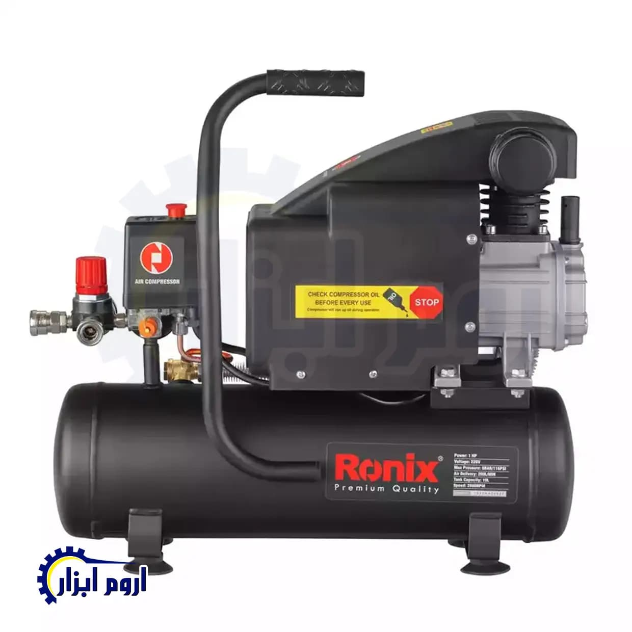 کمپرسور باد روغنی 10 لیتری رونیکس مدل RC-1010