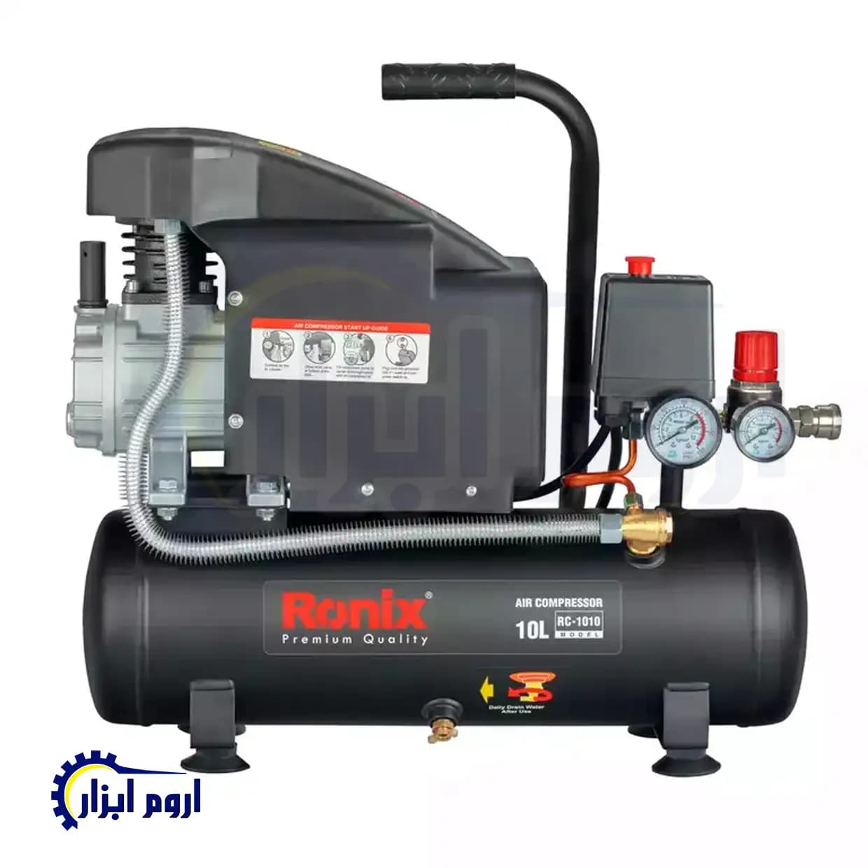 کمپرسور باد روغنی 10 لیتری رونیکس مدل RC-1010 — تصویر ۳