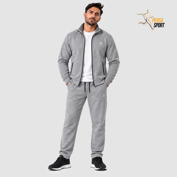 ست ورزشی مردانه پرسا اسپرت خاکستری Crewneck Sweatshirt & Jogger