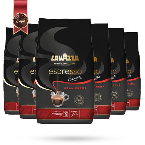 6 بسته دانه قهوه لاوازا lavazza مدل اسپرسو باریستا گرن کرما espresso Barista Gran Crema یک کیلویی (اورجینال)