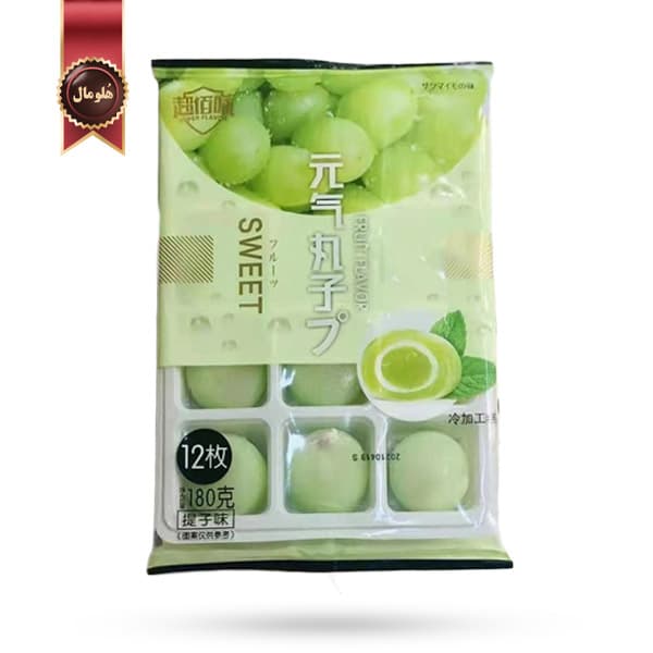 موچی ژاپنی با فیلینگ ژله ای انگور وزن 180 گرم (اورجینال)