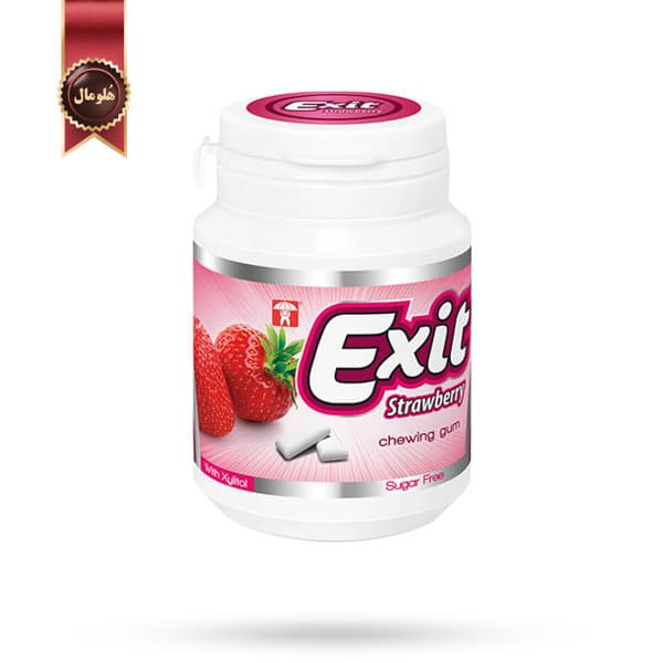 آدامس بدون قند اگزیت Exit مدل توت فرنگی Strawberry وزن 50 گرم (اورجینال)