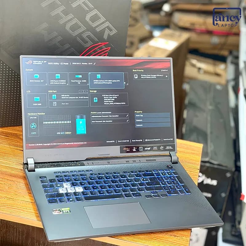 لپ تاپ استوک 17.3 اینچی ایسوس ROG Strix G713RM Ryzen 9 6900HX 16GB DDR5 1TB SSD RTX 3060 6GB FHD IPS 360Hz — تصویر ۷
