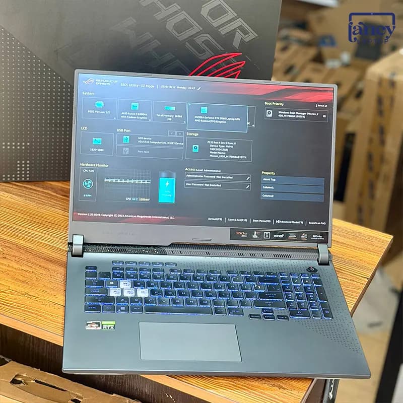 لپ تاپ استوک 17.3 اینچی ایسوس ROG Strix G713RM Ryzen 9 6900HX 16GB DDR5 1TB SSD RTX 3060 6GB FHD IPS 360Hz — تصویر ۸