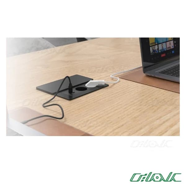 پریز توکار رومیزی دو خانه با USB سری TENZA ملونی مدل 10174 — تصویر ۲