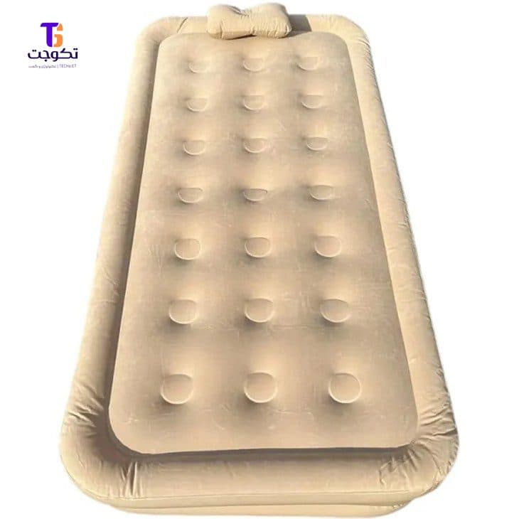 تشک بادی یک نفره به همراه پمپ باد شارژی سایز 100x190x40