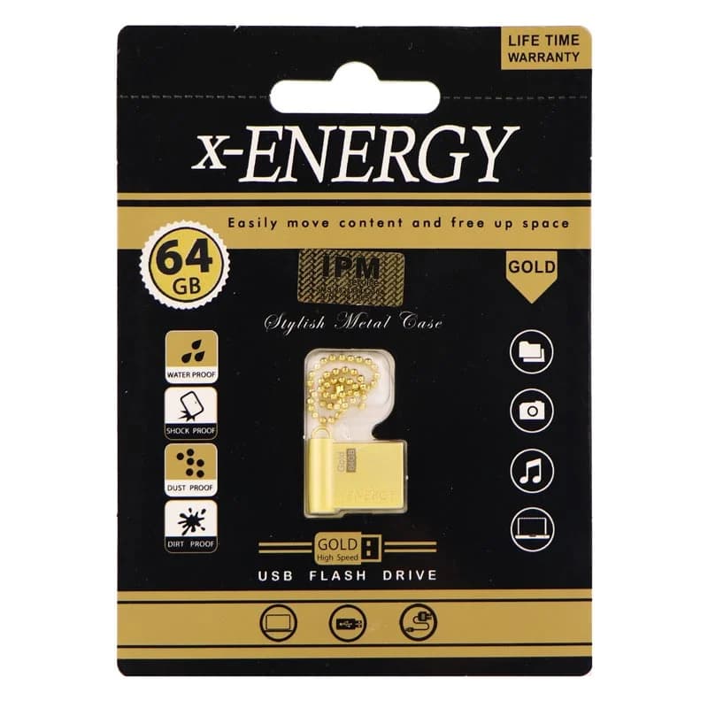 فلش 64 گیگ ایکس-انرژی X-Energy Gold — تصویر ۲
