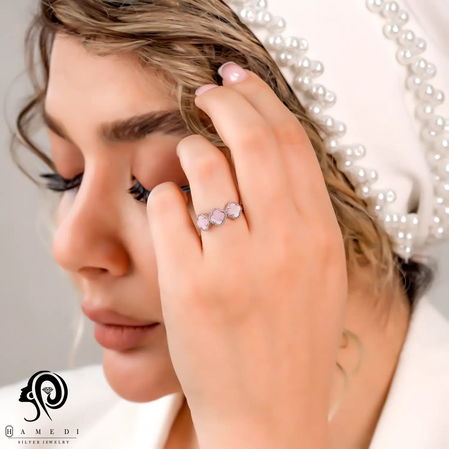انگشتر نقره زنانه ونکلیف اسپرتی مدل RI C4 — تصویر ۳