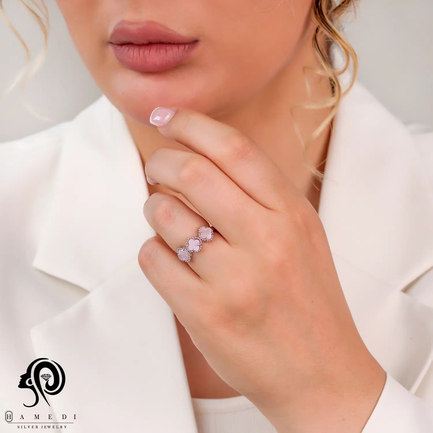 انگشتر نقره زنانه ونکلیف اسپرتی مدل RI C4 — تصویر ۲