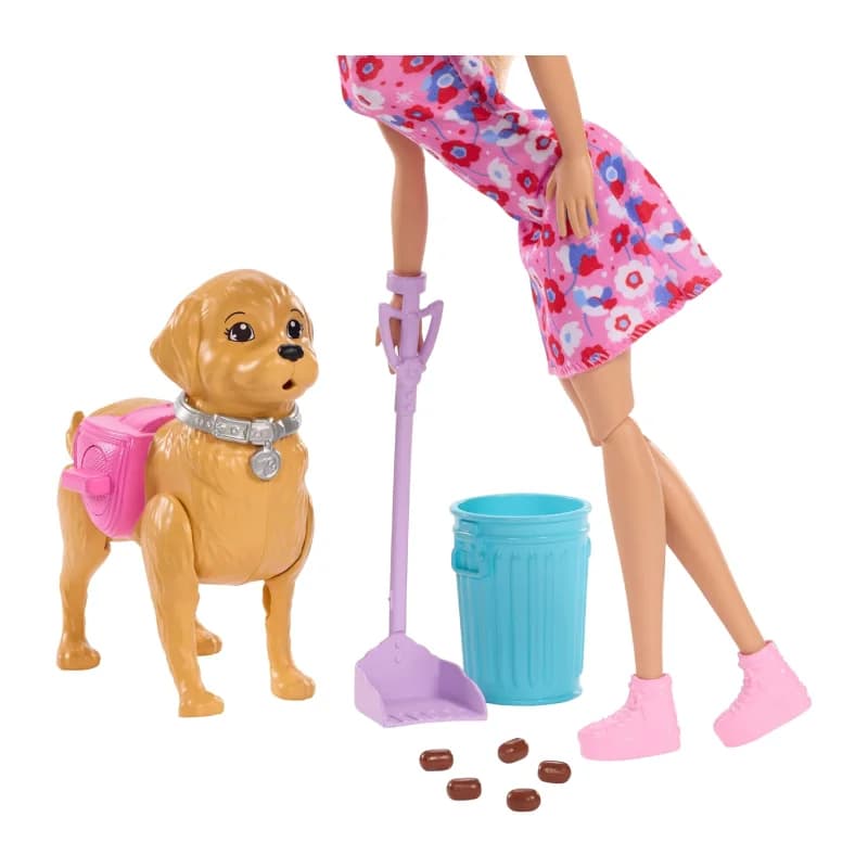 عروسک باربی مدل barbie malibu walking with clean dog کد jjb46 — تصویر ۵