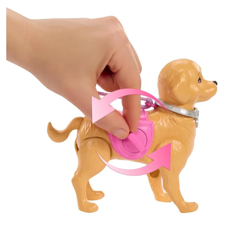 عروسک باربی مدل barbie malibu walking with clean dog کد jjb46 — تصویر ۴