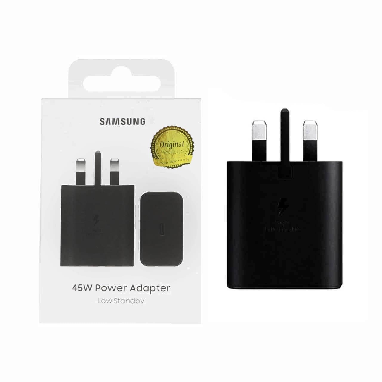 شارژر دیواری سه پین PD و فست تک پورت 45W Samsung مدل EP-T4511 Low Standby – مشکی – MMS (گارانتی 6 ماهه YA)