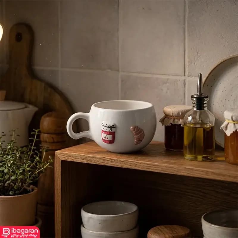 ماگ سرامیکی طرح کروسان