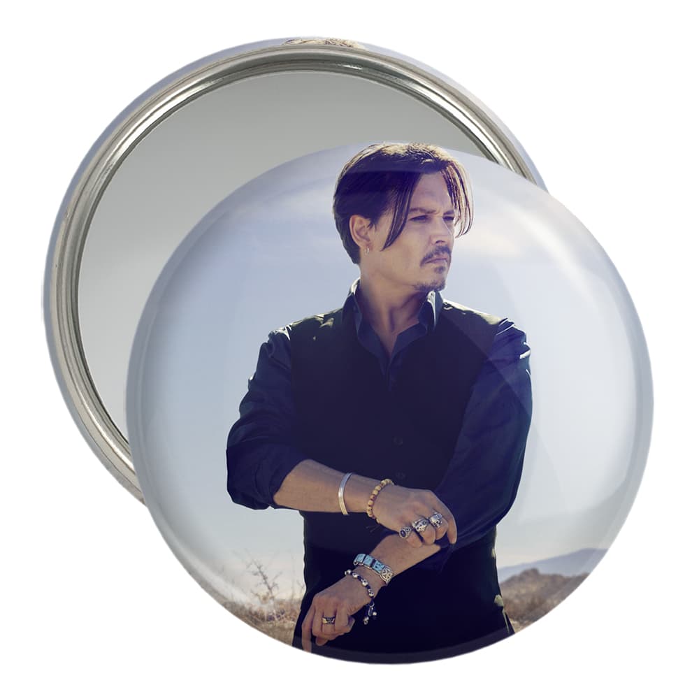 آرایش صورت آینه جیبی خندالو مدل جانی دپ Johnny Depp کد 3294