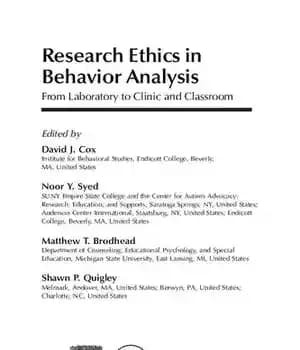 دانلود کتاب Research Ethics in Behavior Analysis: From Laboratory to Clinic and Classroom – اخلاق تحقیق در تحلیل رفتار: از…