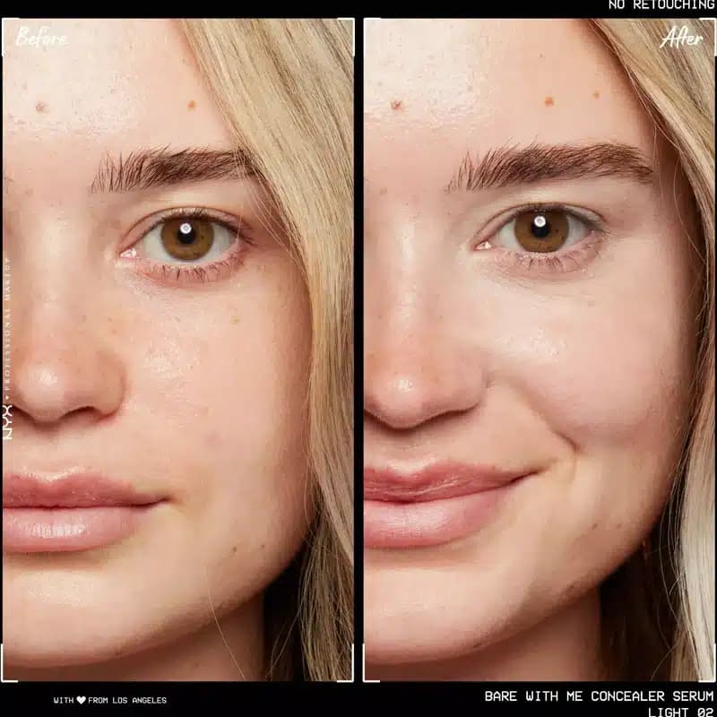 کانسیلر سرمی آبرسان نیکس NYX مدل Bare With Me Concealer Serum کد 02 رنگ Light — تصویر ۲